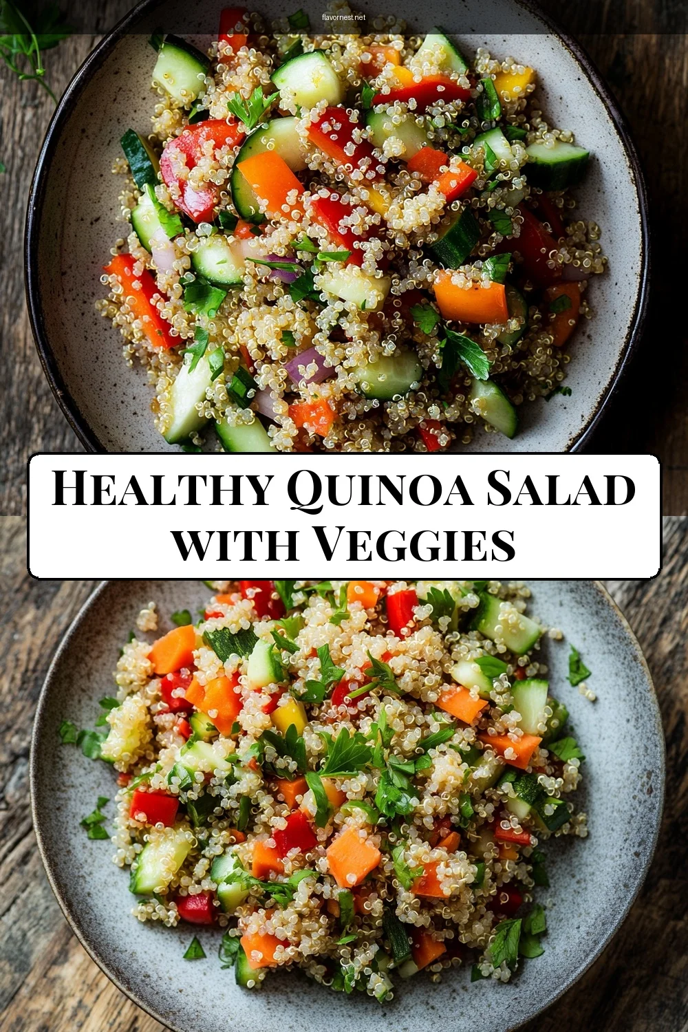 healthy quinoa salad with veggies pin