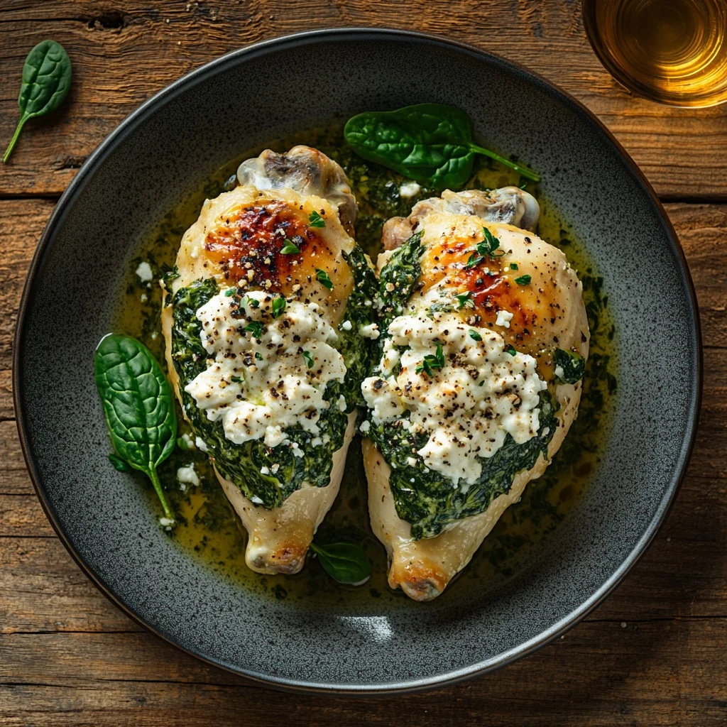 healthy spinach and feta stuffed chicken ingredients