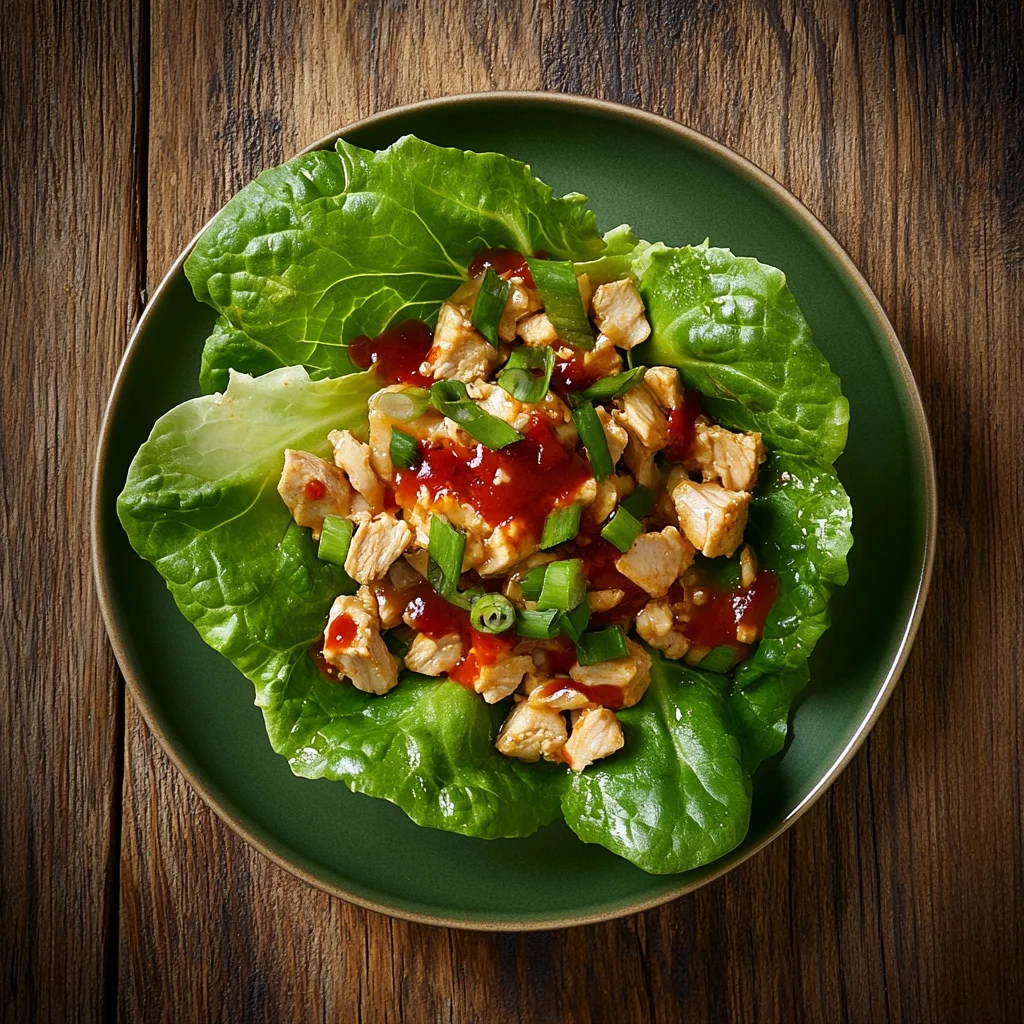 healthy turkey lettuce wraps serving suggestion