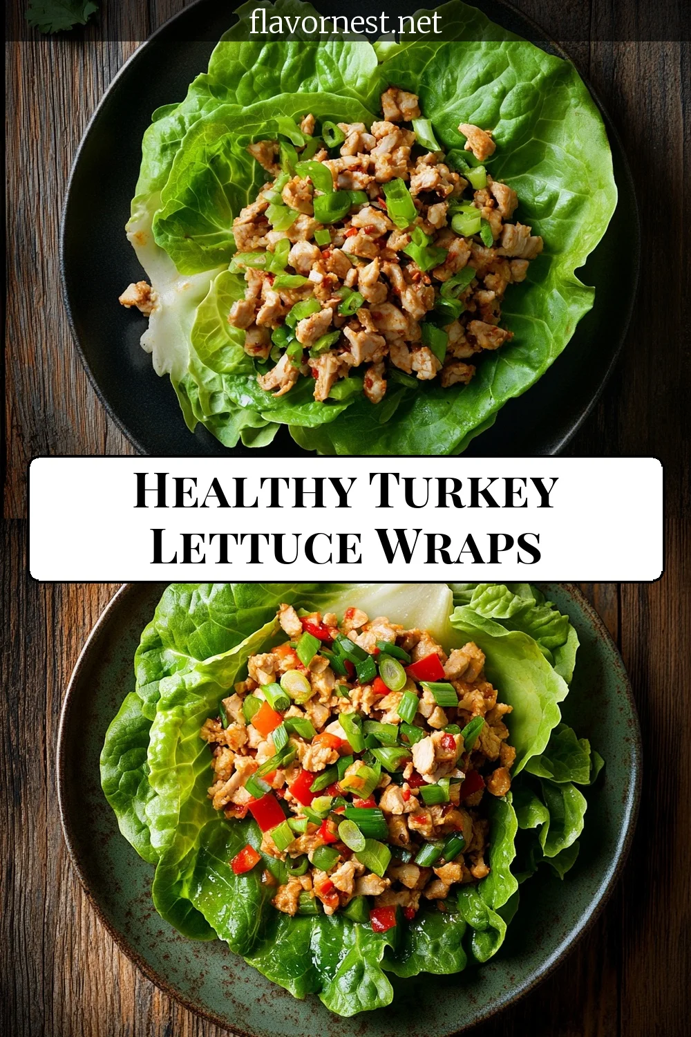 healthy turkey lettuce wraps pin