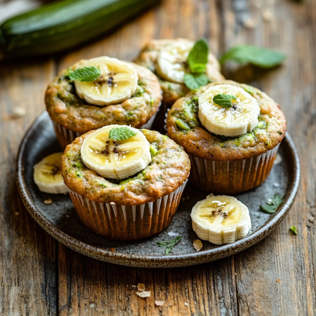 healthy zucchini banana muffins