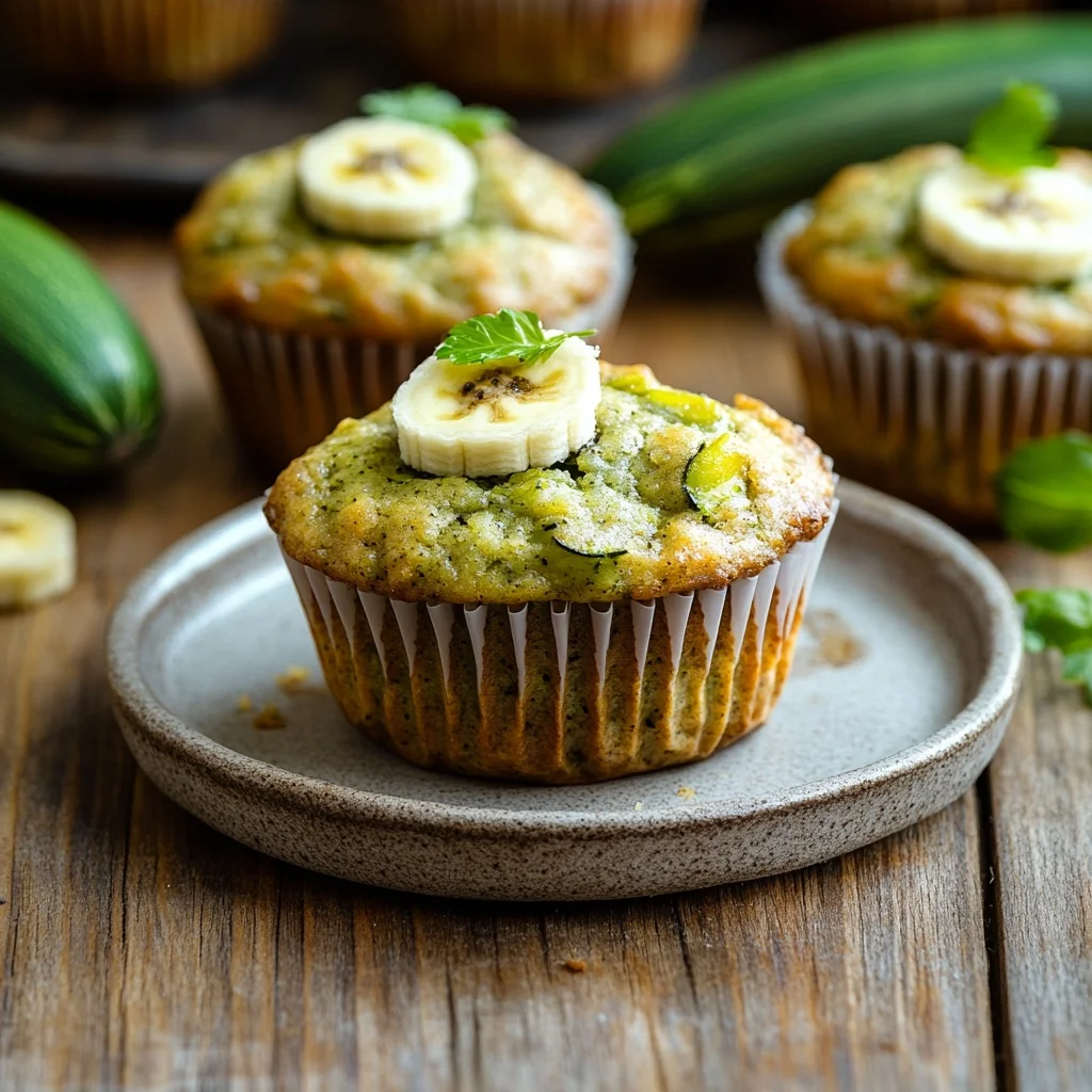 healthy zucchini banana muffins serving suggestion