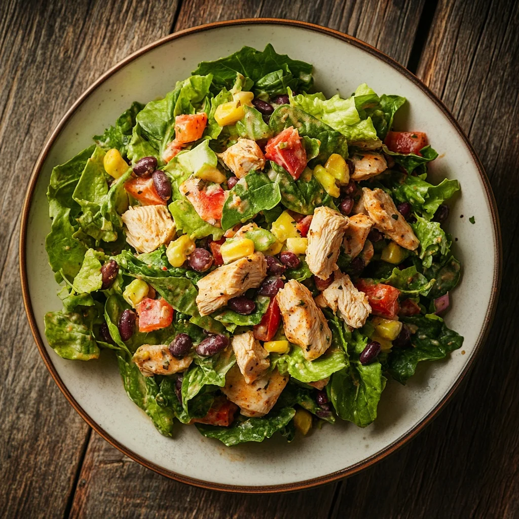 high protein southwest chicken salad serving suggestion