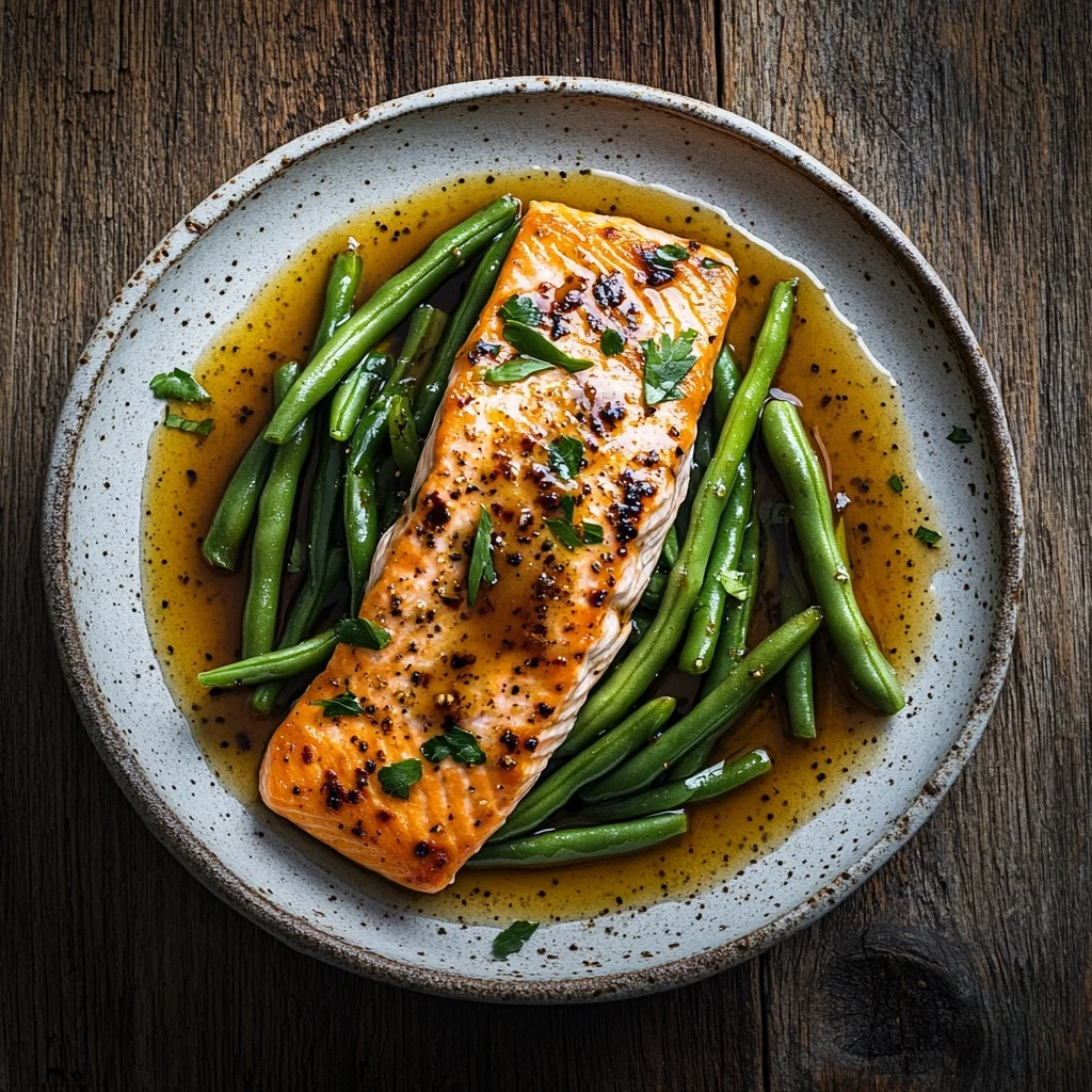 honey garlic salmon with green beans ingredients