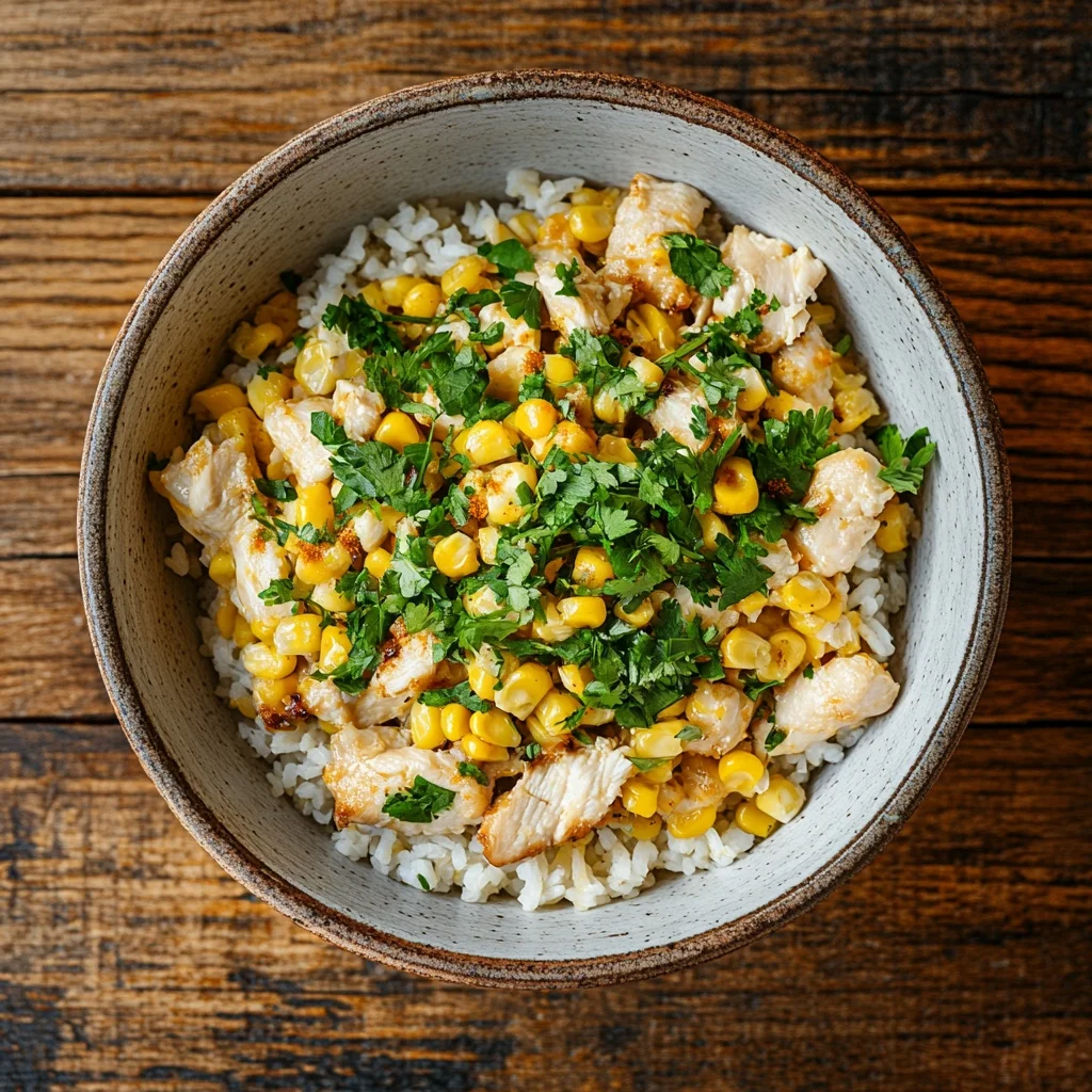 image for easy street corn chicken bowl ingredients