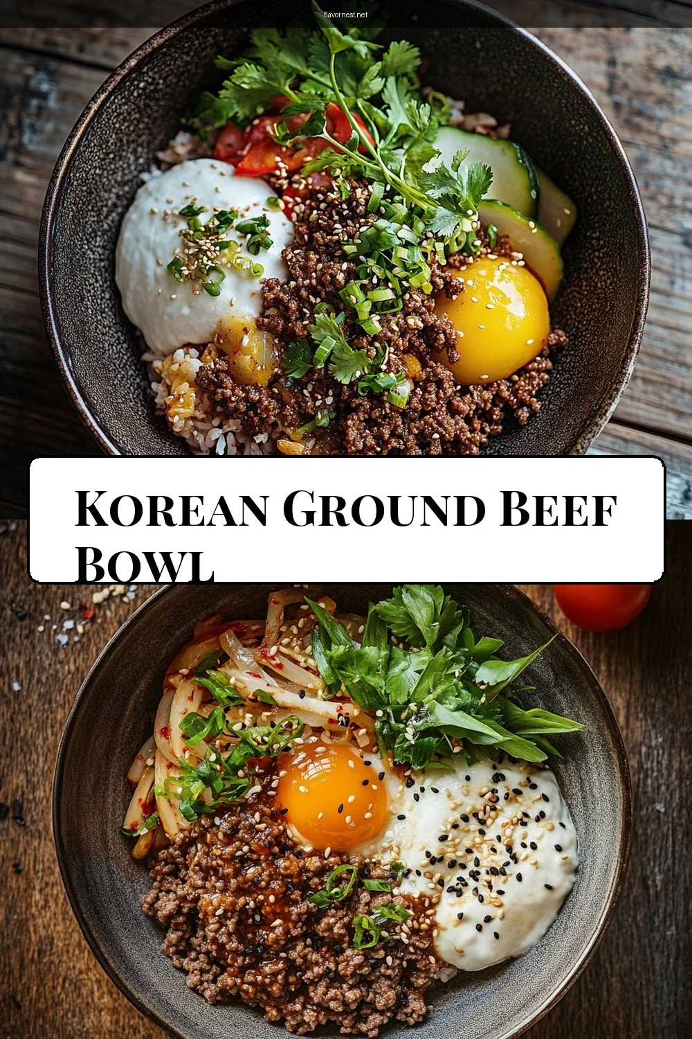 korean ground beef bowl pin