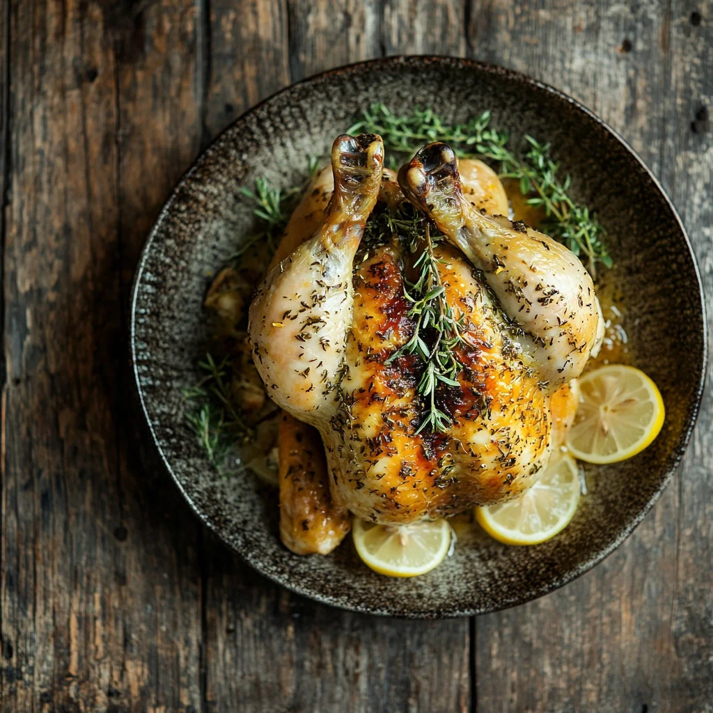 lemon herb roasted chicken serving suggestion