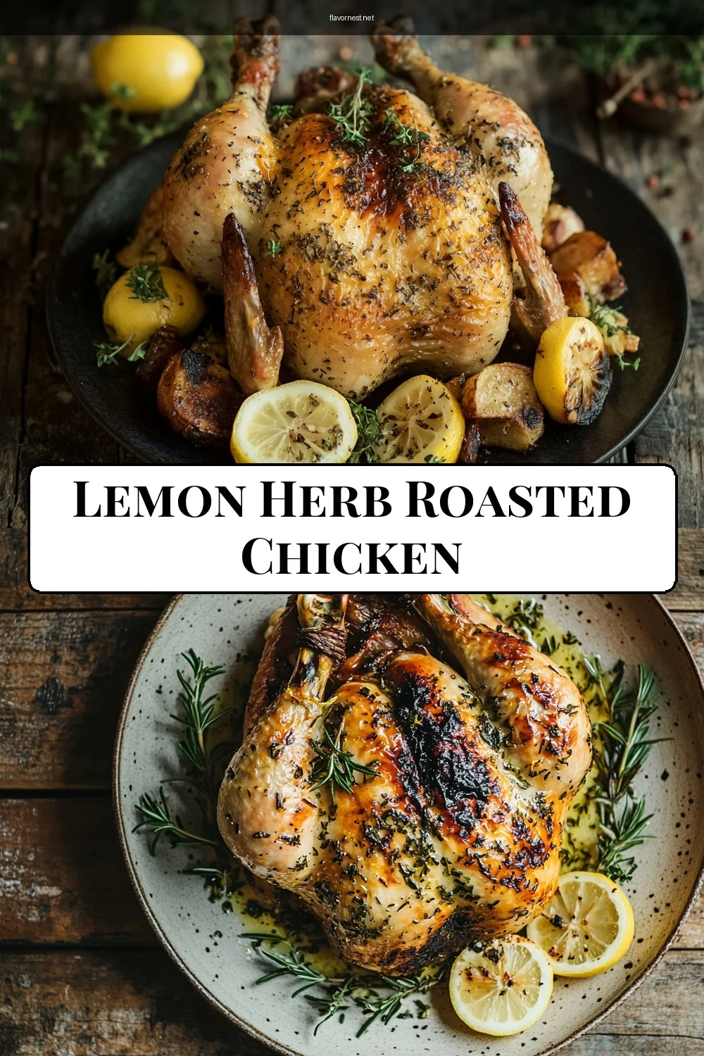 lemon herb roasted chicken pin