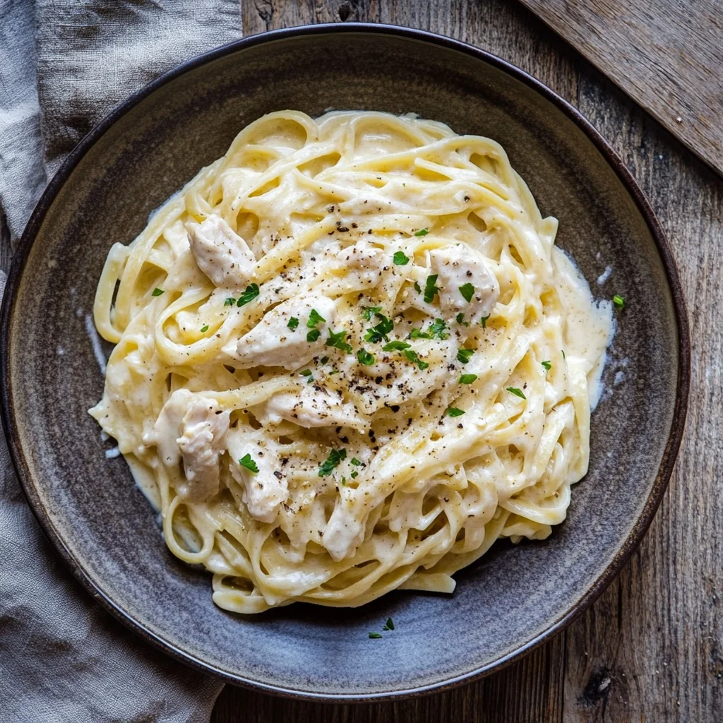 one pot chicken alfredo pasta serving suggestion