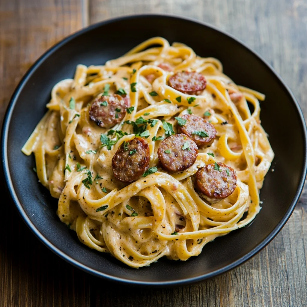 one pot creamy cajun sausage pasta