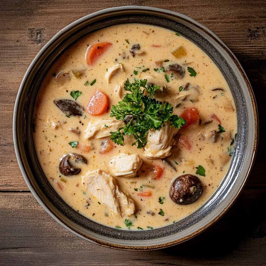 one pot creamy chicken and mushroom soup ingredients