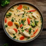 one pot creamy chicken and vegetable soup