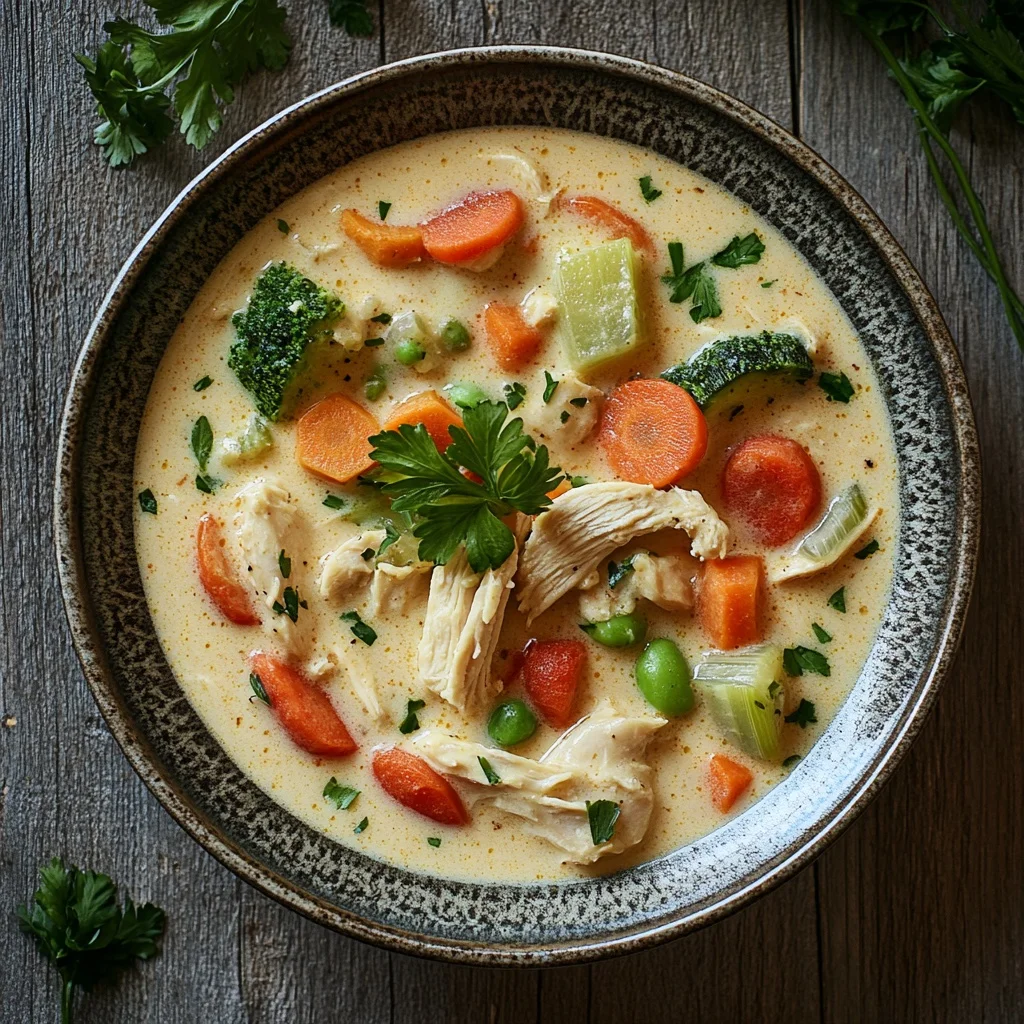 one pot creamy chicken and vegetable soup ingredients