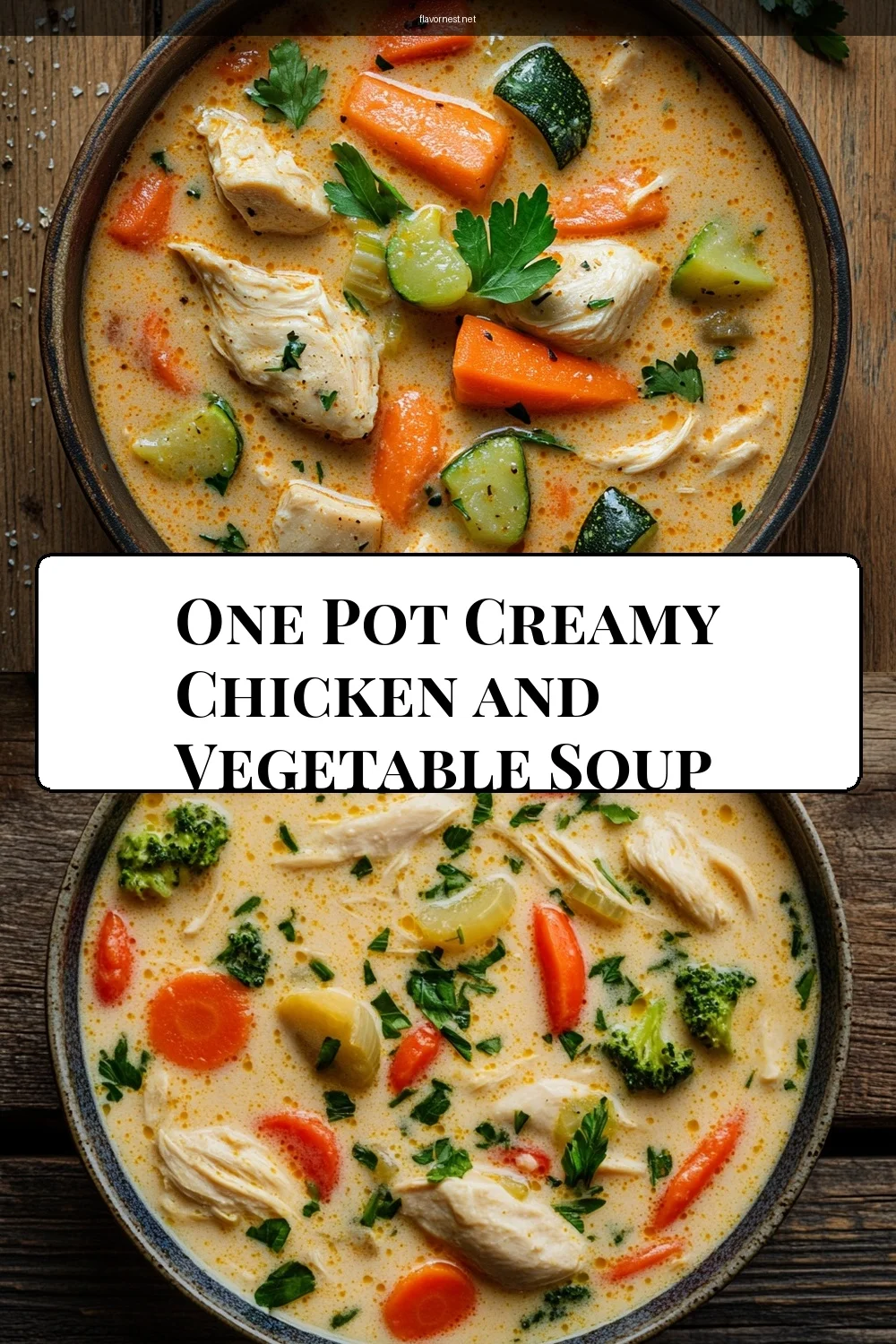 One Pot Creamy Chicken and Vegetable Soup — Cozy, 45-Minute Weeknight Hero