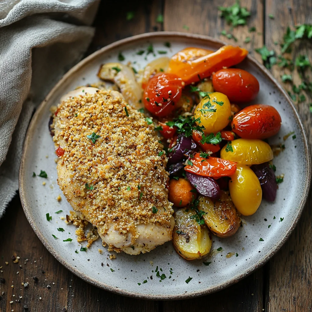 parmesan crusted sheet pan chicken dinner recipe