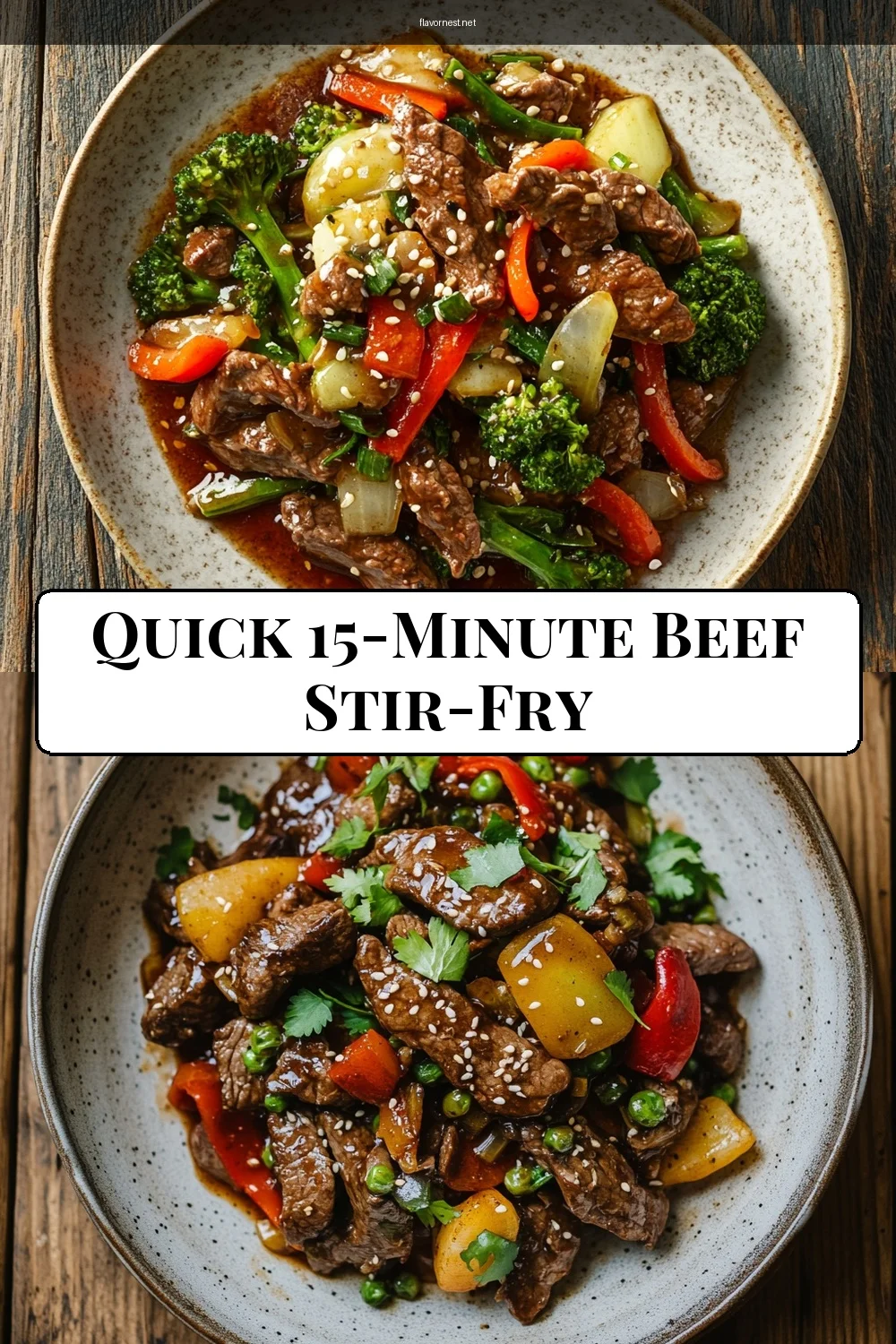quick 15-minute beef stir-fry pin