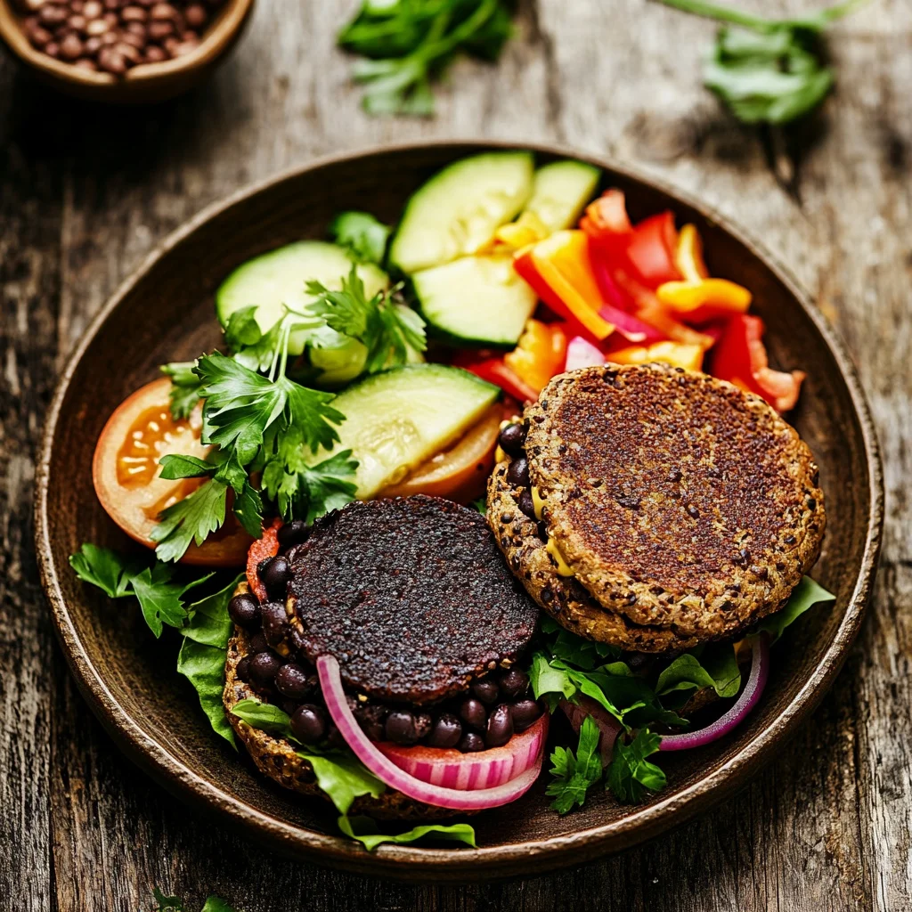 quick black bean burgers serving suggestion