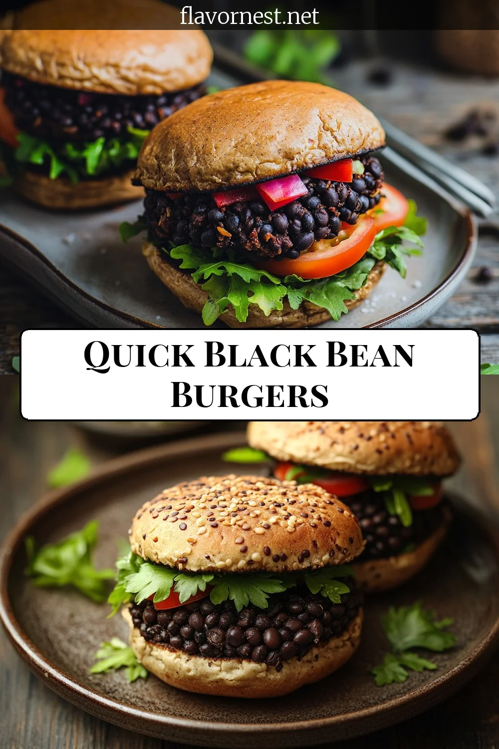quick black bean burgers pin