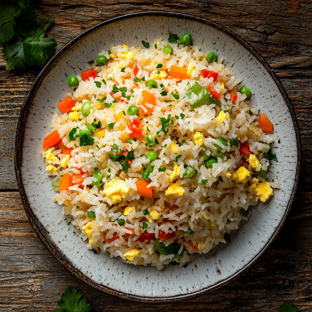 quick egg fried rice with vegetables ingredients
