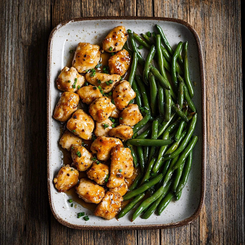 sheet pan honey garlic chicken and green beans