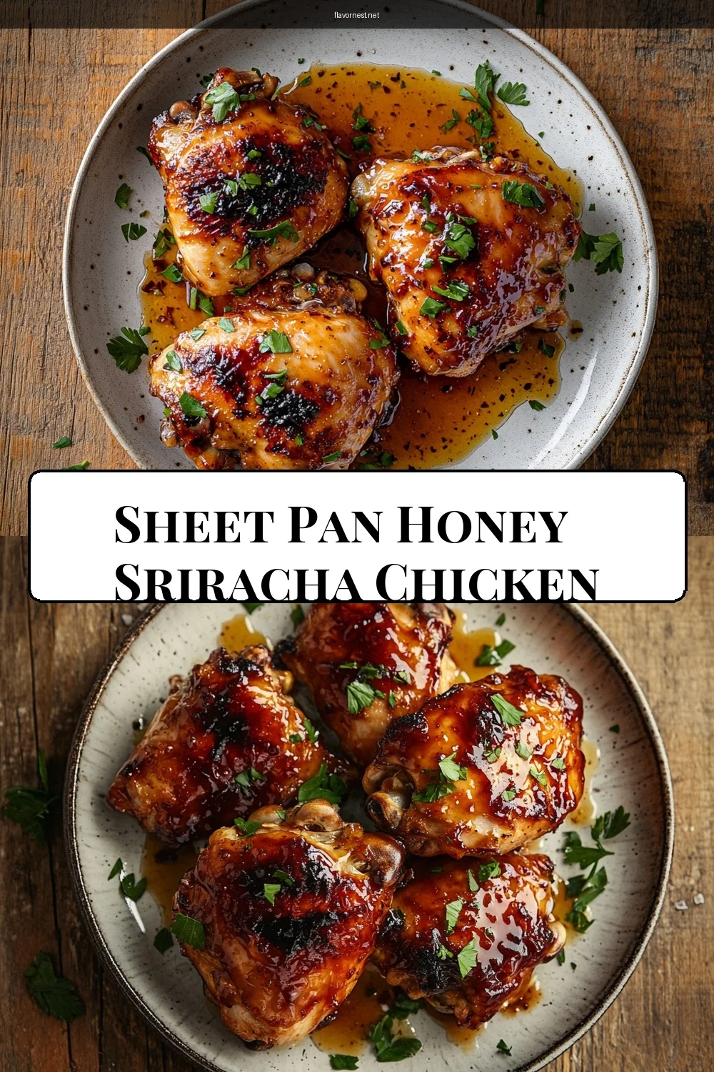 sheet pan honey sriracha chicken pin