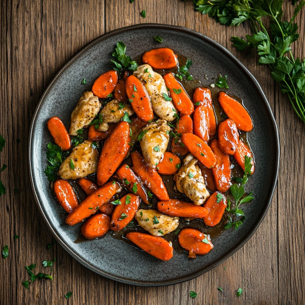 sheet pan maple glazed carrots and chicken ingredients