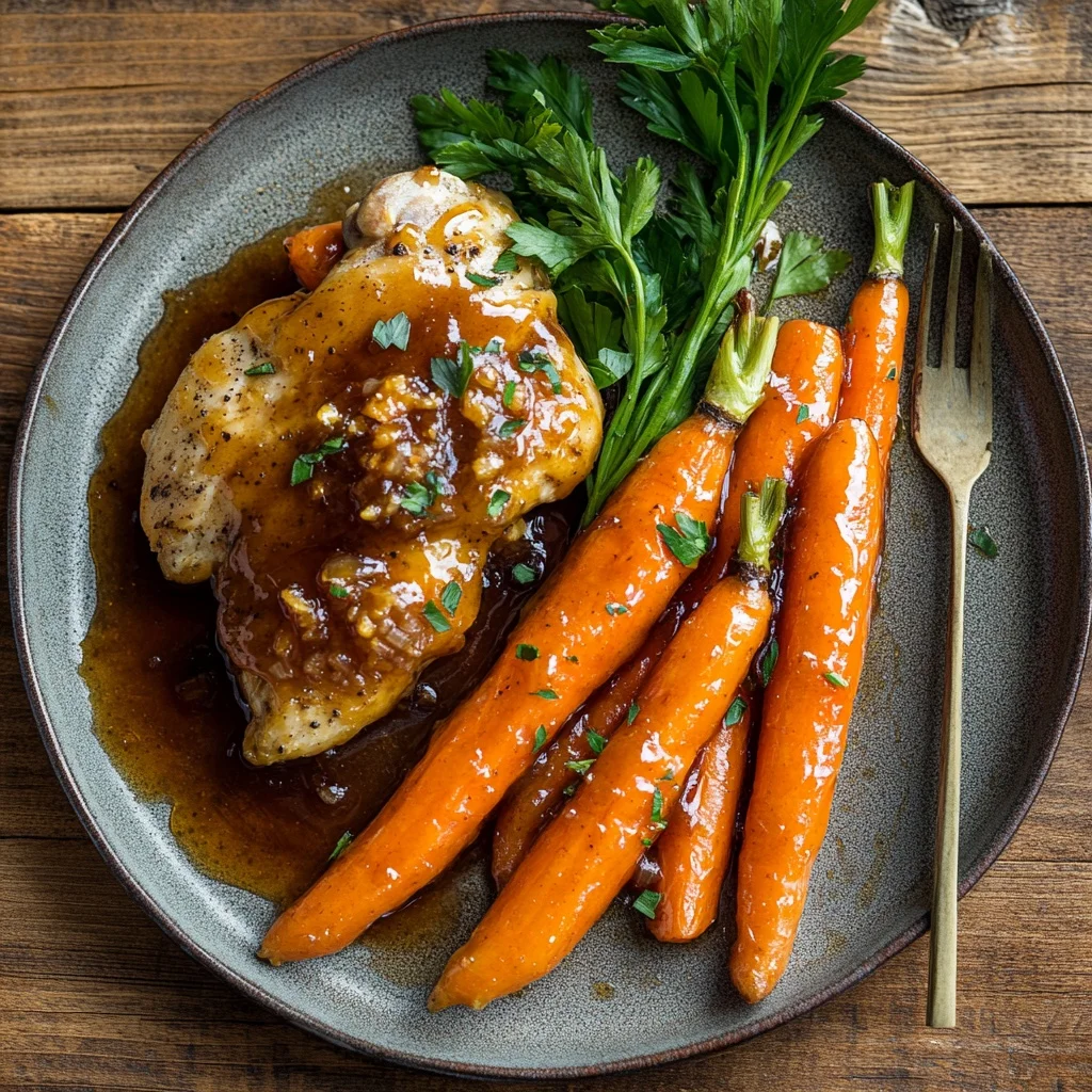 sheet pan maple glazed carrots and chicken serving suggestion