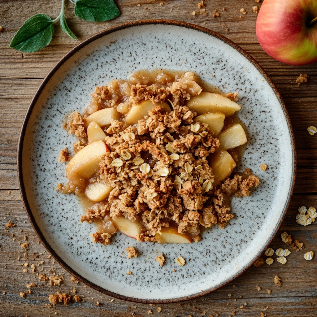 simple apple crisp with oats ingredients