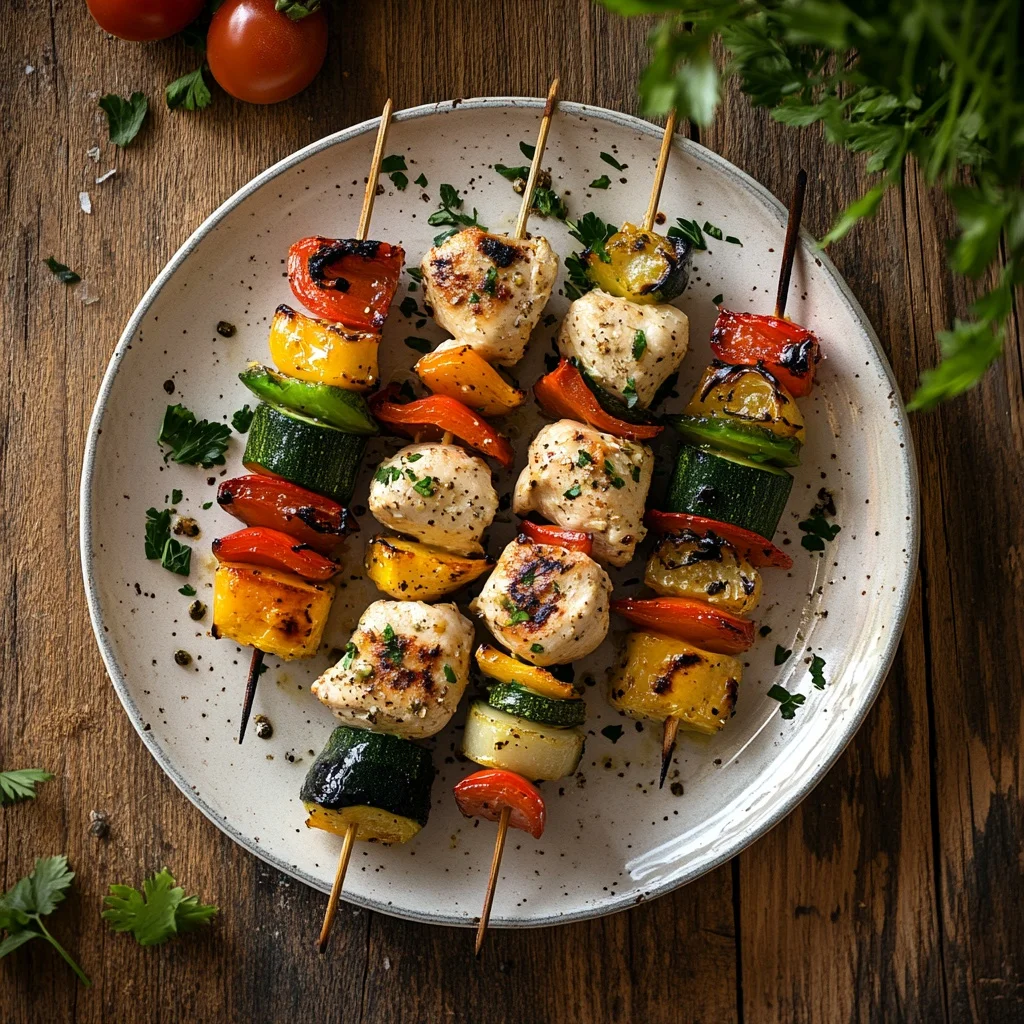 simple chicken and vegetable skewers ingredients