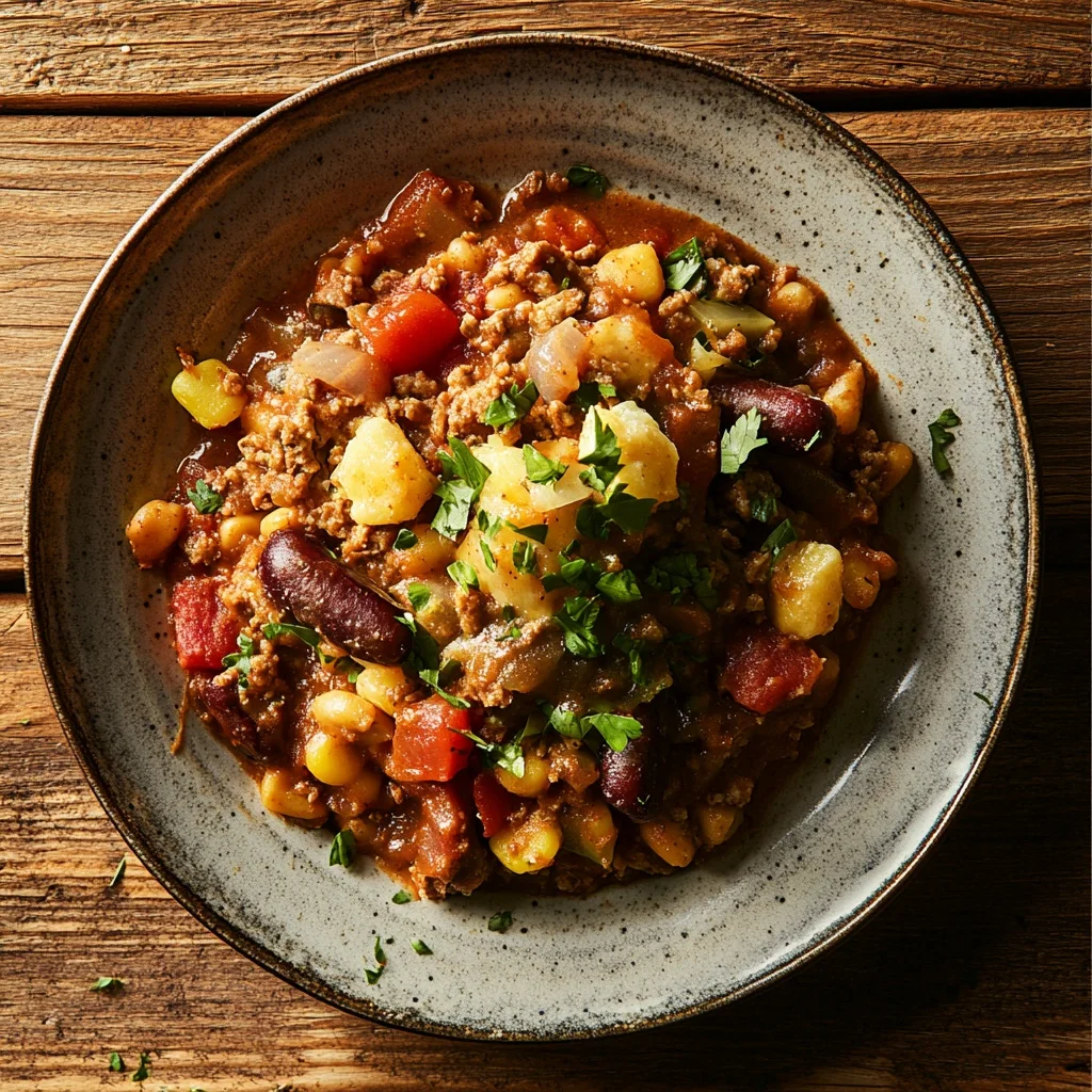 slow cooker cowboy casserole serving suggestion
