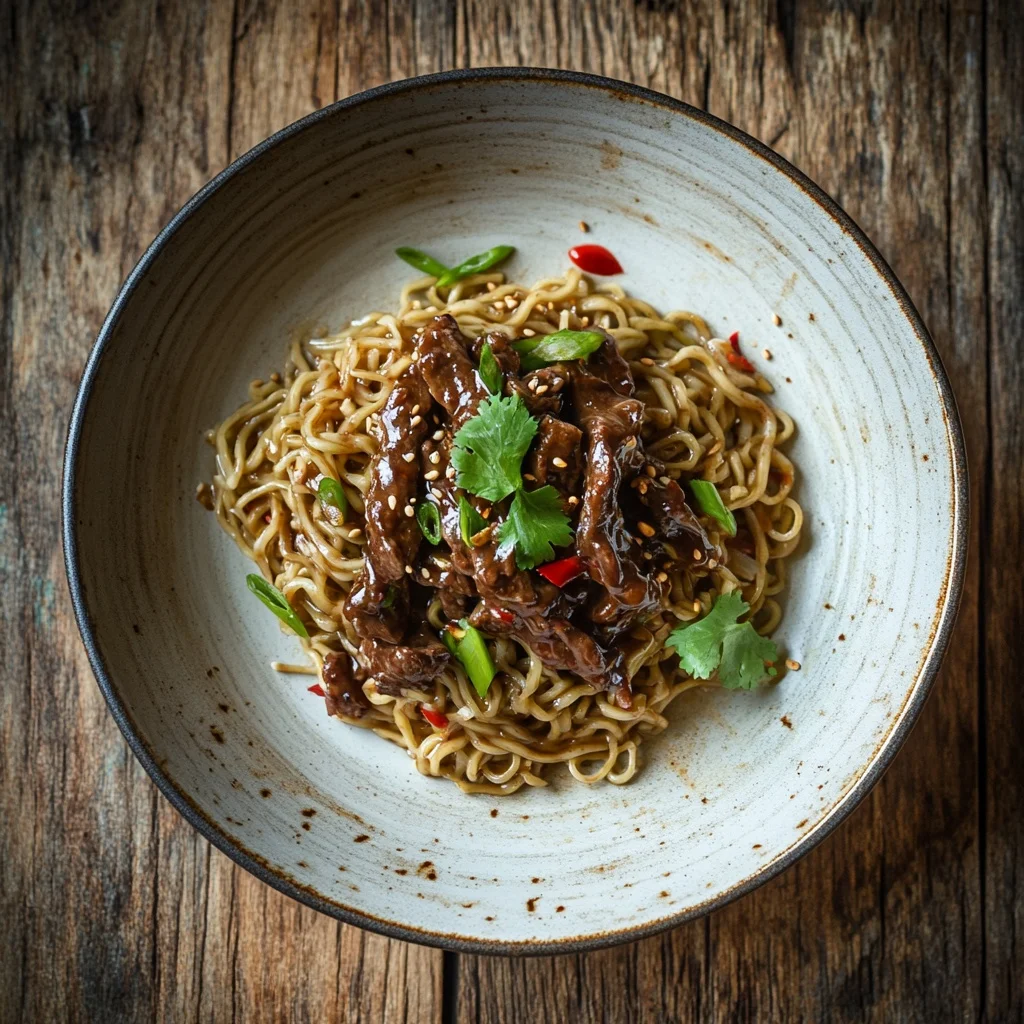 sticky beef noodles ingredients