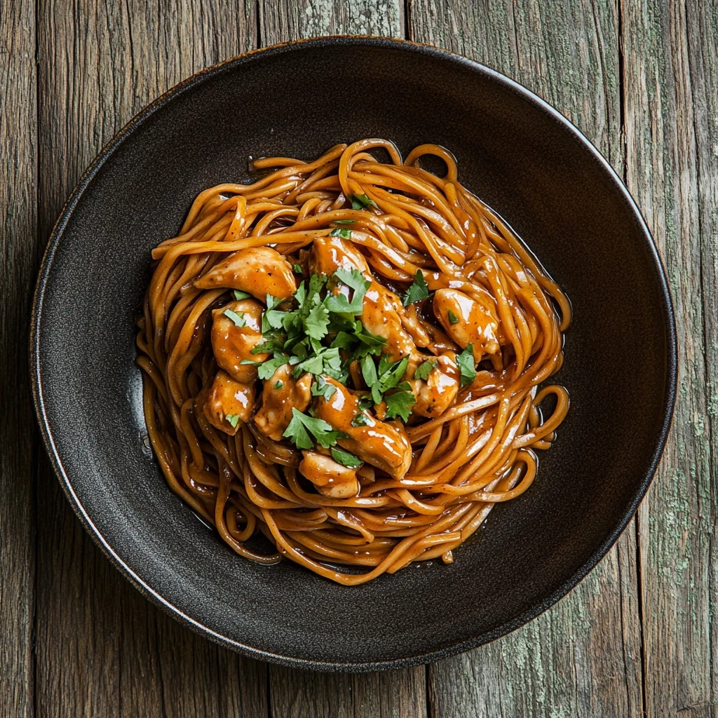 sticky garlic chicken noodles ingredients