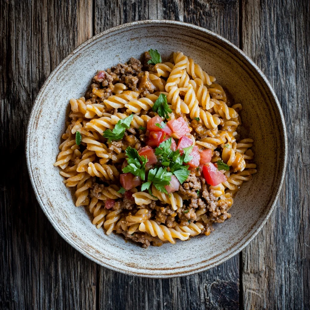 taco pasta (one pot!) serving suggestion