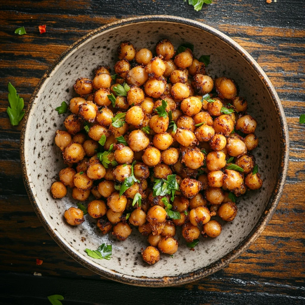 air fryer crispy chickpeas