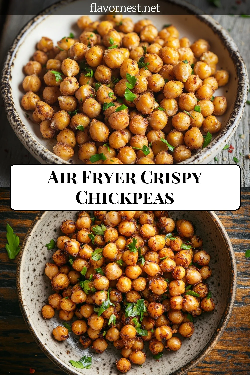 air fryer crispy chickpeas pin