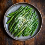 air fryer green beans with parmesan