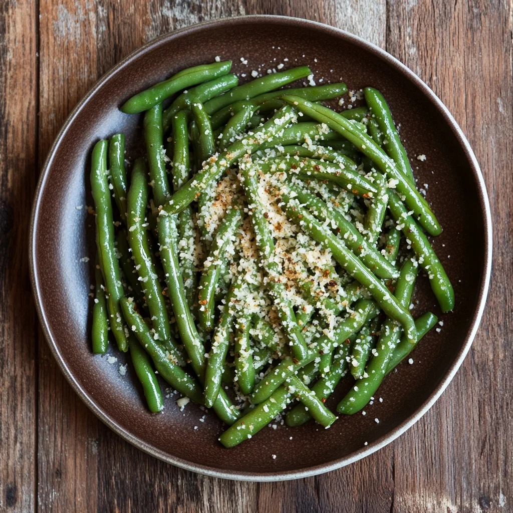 air fryer green beans with parmesan ingredients