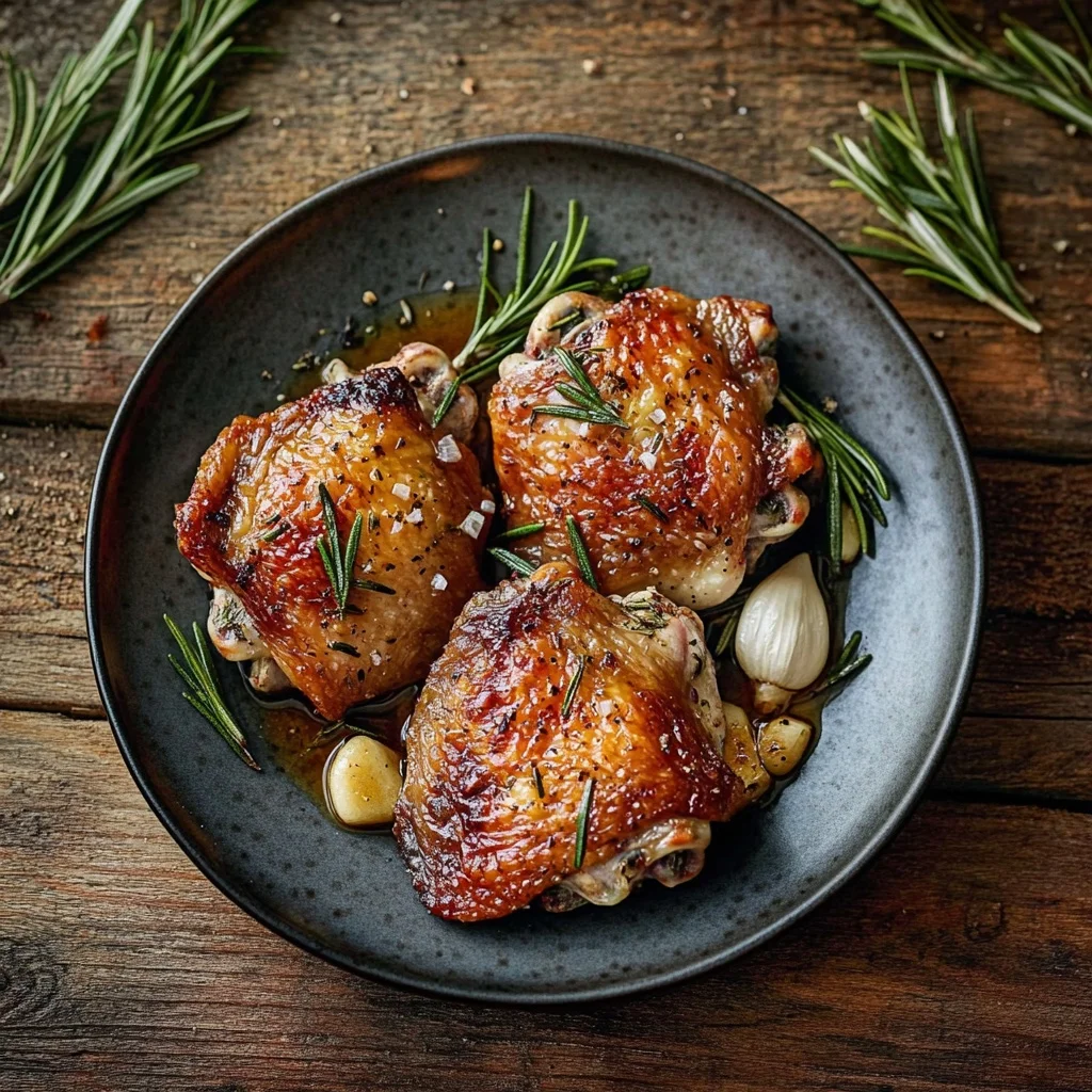 baked chicken thighs with rosemary and garlic
