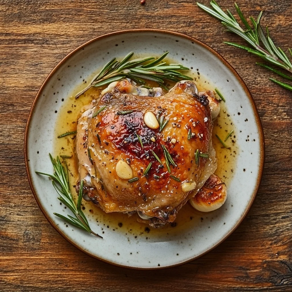 baked chicken thighs with rosemary and garlic ingredients