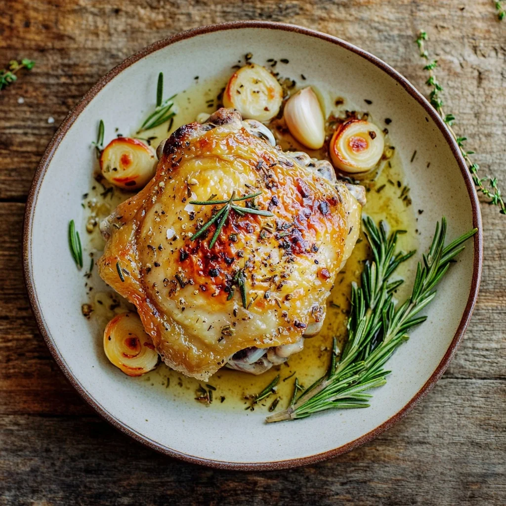 baked chicken thighs with rosemary and garlic serving suggestion