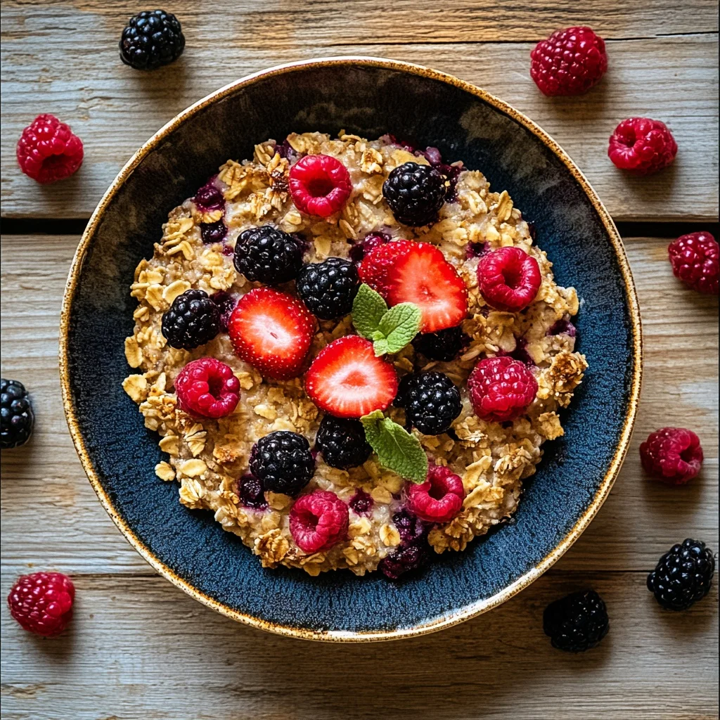 baked oatmeal with berries ingredients