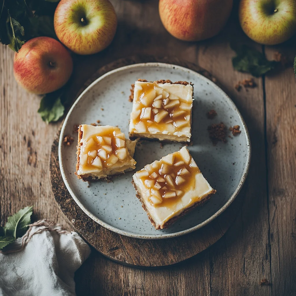 caramel apple cheesecake bars recipe serving suggestion
