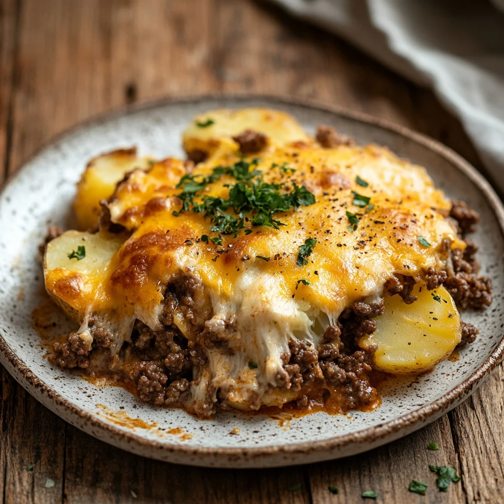 cheesy ground beef and potato casserole ingredients
