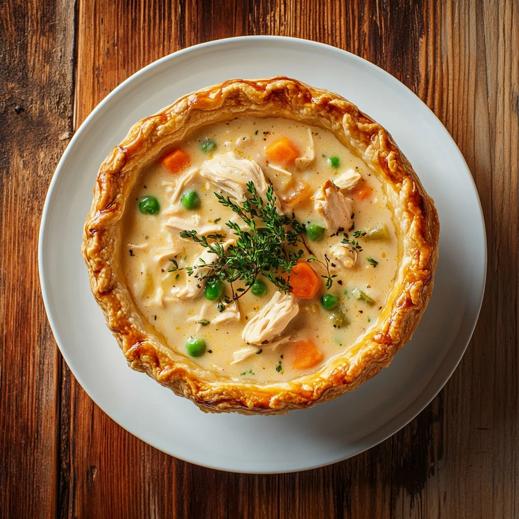 classic chicken pot pie serving suggestion