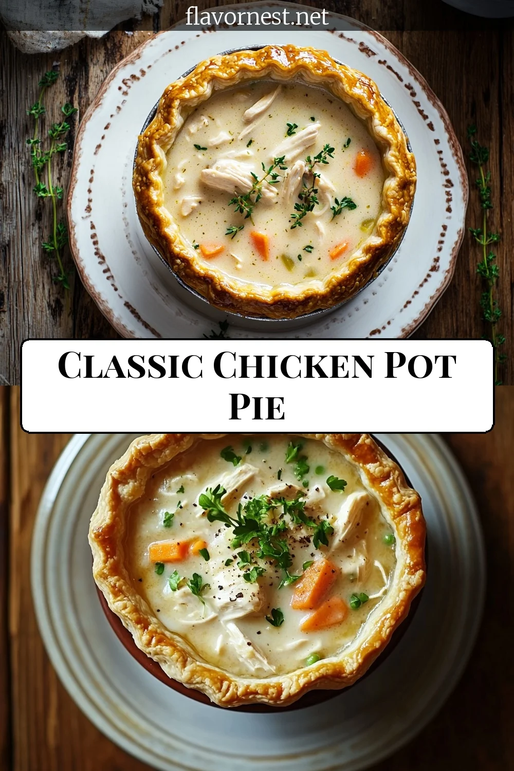 classic chicken pot pie pin