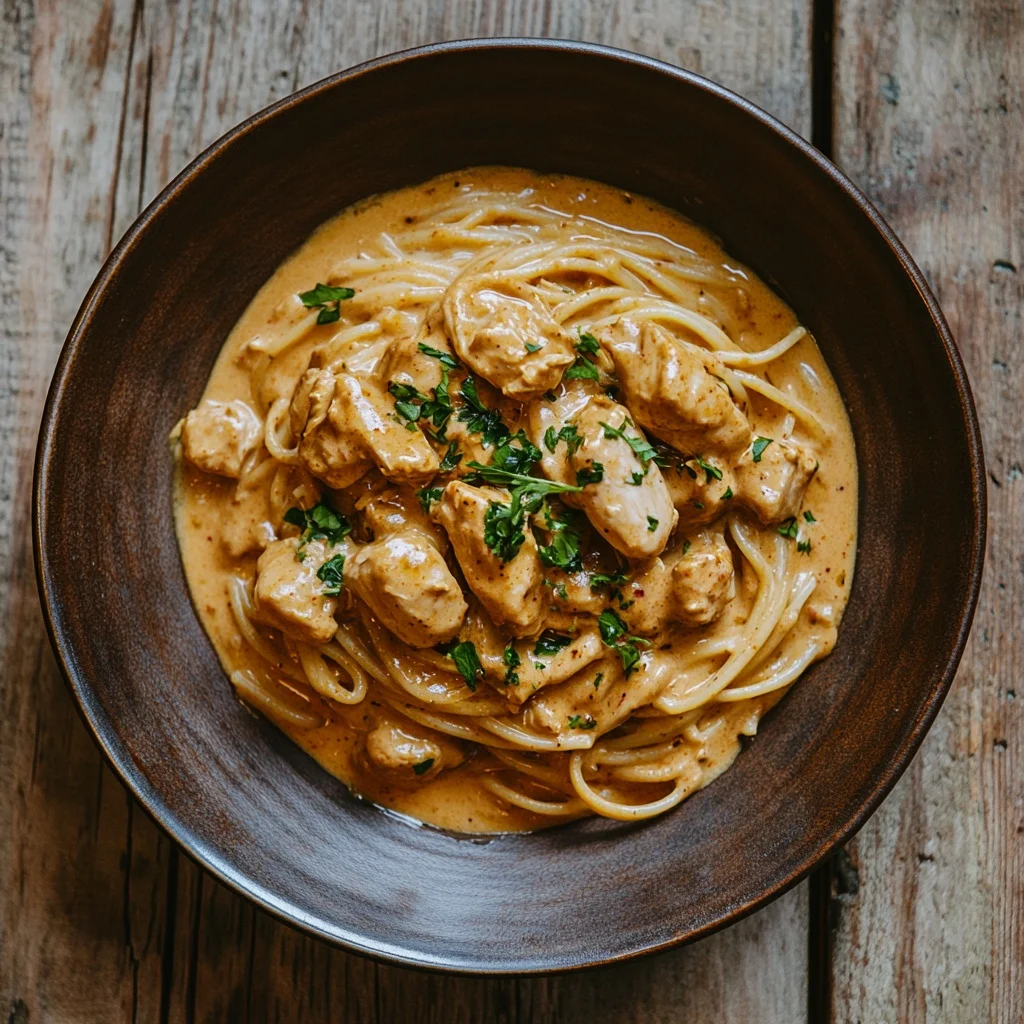cowboy butter chicken pasta serving suggestion