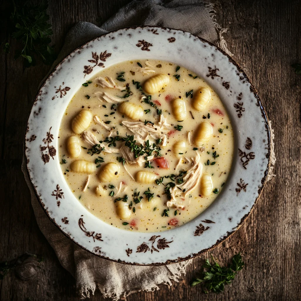 cozy chicken gnocchi soup recipe serving suggestion