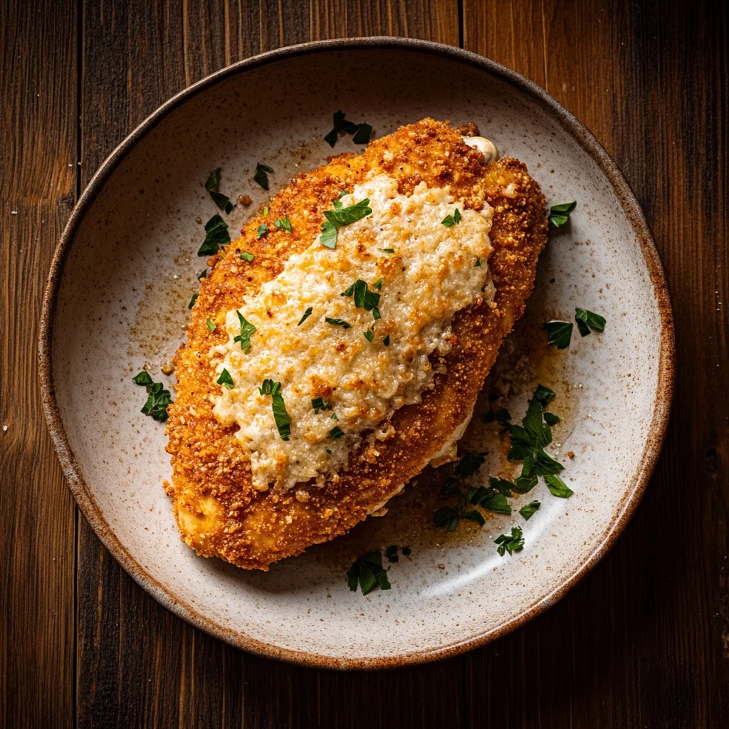 crispy air fryer parmesan crusted chicken serving suggestion