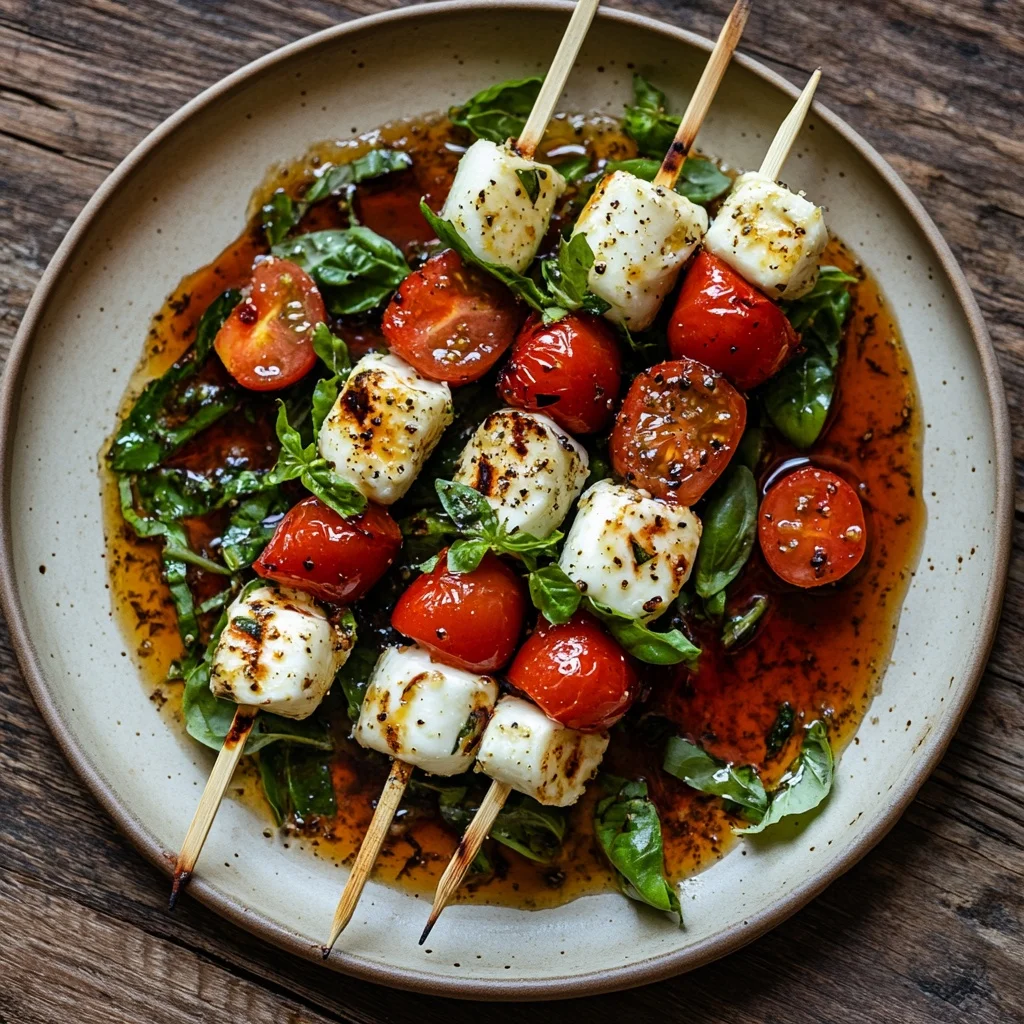 easy caprese salad skewers