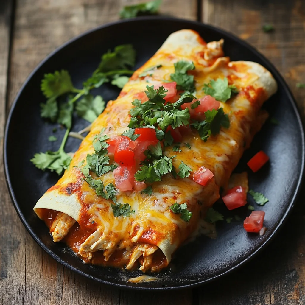 easy chicken enchiladas serving suggestion
